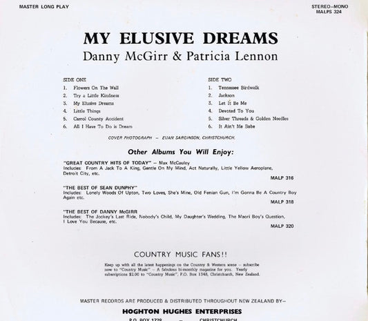 Danny McGirr, Patricia Lennon : My Elusive Dreams  (LP, Album)