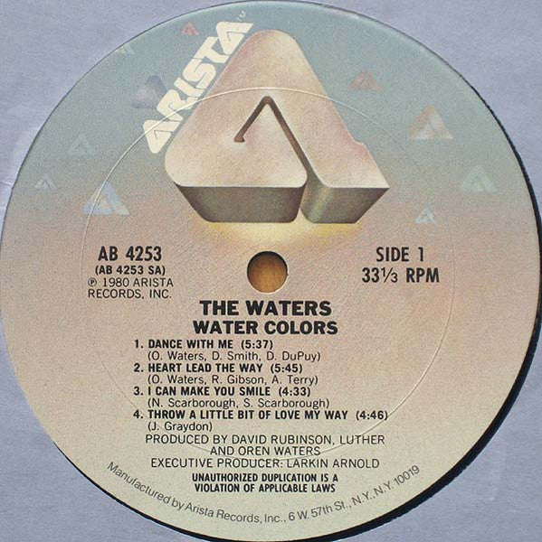 The Waters : Watercolors (LP, Album, San)