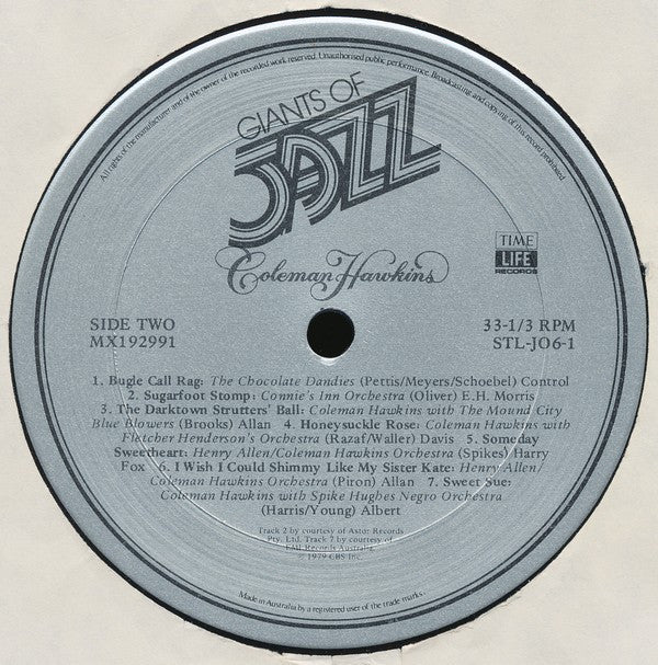 Coleman Hawkins : Giants Of Jazz: Coleman Hawkins (3xLP, Comp + Box)