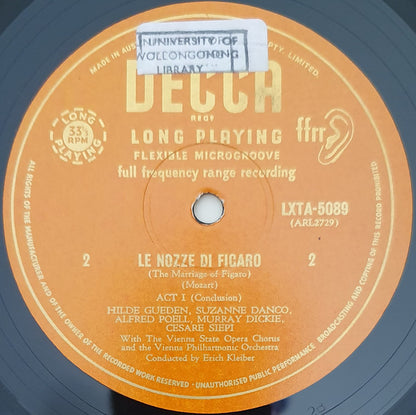 Wolfgang Amadeus Mozart, Cesare Siepi, Lisa Della Casa, Hilde Güden, Fernando Corena, Wiener Philharmoniker, Suzanne Danco, Alfred Poell, Erich Kleiber : Le Nozze Di Figaro (The Marriage Of Figaro) (4xLP, Mono + Box)