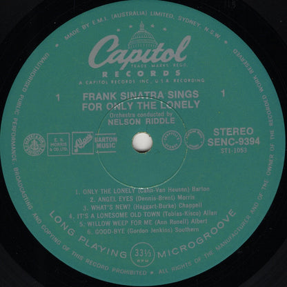 Frank Sinatra : Frank Sinatra Sings For Only The Lonely (LP, Album)