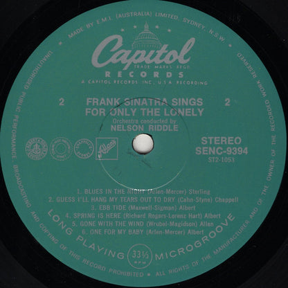 Frank Sinatra : Frank Sinatra Sings For Only The Lonely (LP, Album)