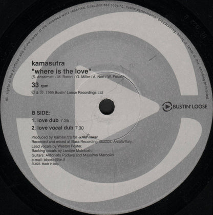 Kamasutra : Where Is The Love (12")