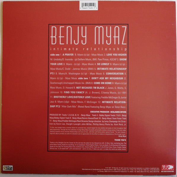Benji Myaz : Intimate Relationship (LP, Album)