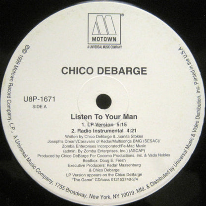 Chico DeBarge : Listen To Your Man (12")