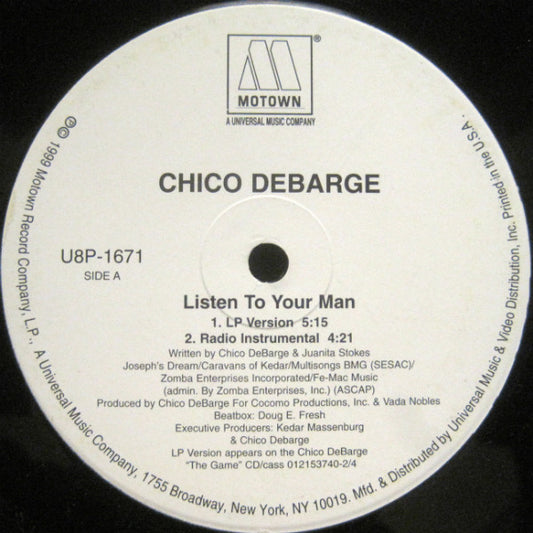 Chico DeBarge : Listen To Your Man (12")