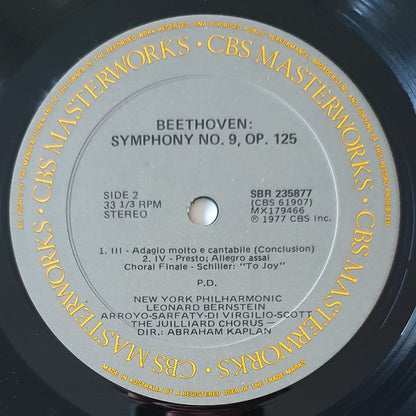 Ludwig van Beethoven - Leonard Bernstein, New York Philharmonic : Symphonies No.9 - Choral (LP, Album)