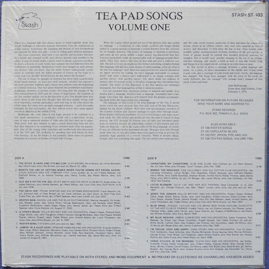 Various : Tea Pad Songs Volume One (LP, Comp)