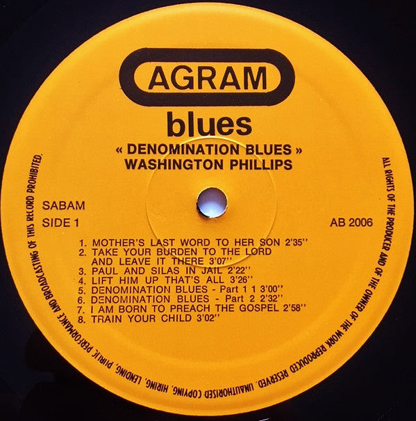 Washington Phillips : Denomination Blues (LP, Comp, RM)