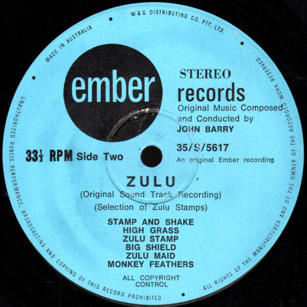 John Barry : Zulu (Original Motion Picture Sound Track & Other Themes) (LP, Comp)