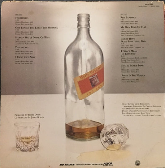 Merle Haggard : Serving 190 Proof (LP, Album)