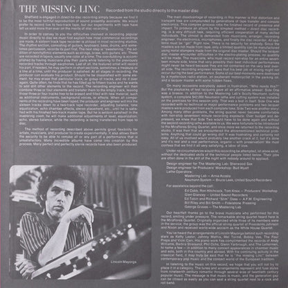Lincoln Mayorga And Distinguished Colleagues : The Missing Linc (Volume II) (LP, Album, Ltd, Gat)