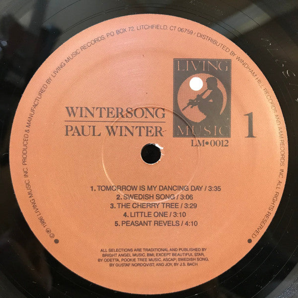 Paul Winter (2) : Wintersong (Tomorrow Is My Dancing Day) (LP, Album, She)
