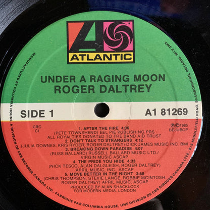 Roger Daltrey : Under A Raging Moon (LP, Album, Club)