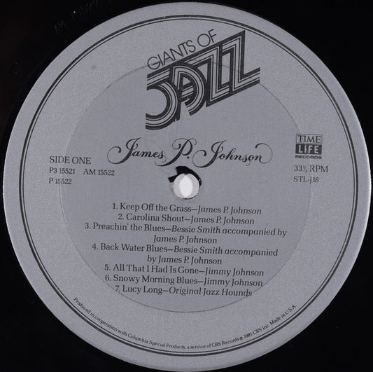 James Price Johnson : Giants Of Jazz: James P. Johnson (3xLP, Album, Comp + Box)