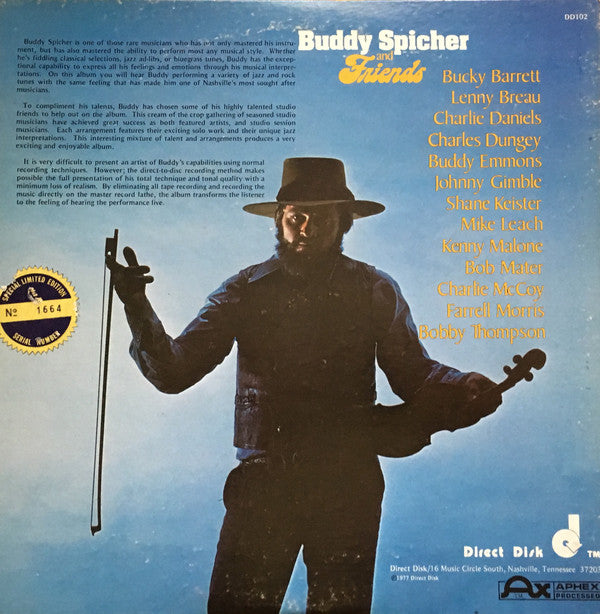 Buddy Spicher : Yesterday And Today (LP, Ltd, Num, S/Edition, Blu)