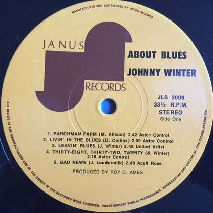 Johnny Winter : About Blues (LP, Comp)