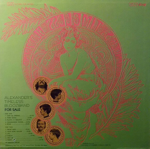 Alexander's Timeless Bloozband : For Sale (LP, Album, Mon)