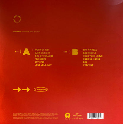 Boy & Bear : Suck On Light (LP, Album, Ora)