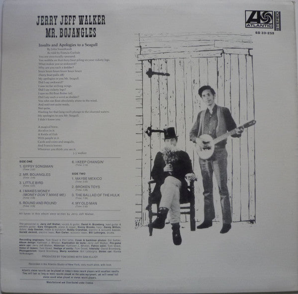 Jerry Jeff Walker : Mr. Bojangles (LP, Album, RE)