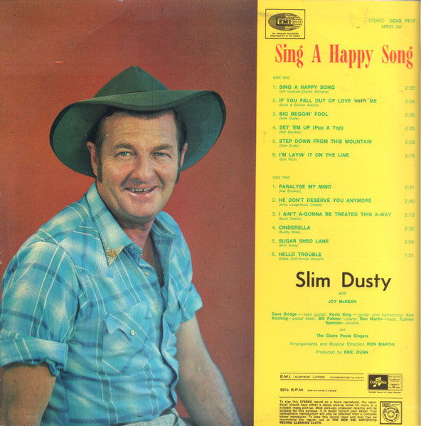 Slim Dusty : Sing A Happy Song (LP, Album)