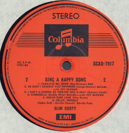 Slim Dusty : Sing A Happy Song (LP, Album)