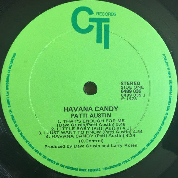 Patti Austin : Havana Candy (LP, Album)
