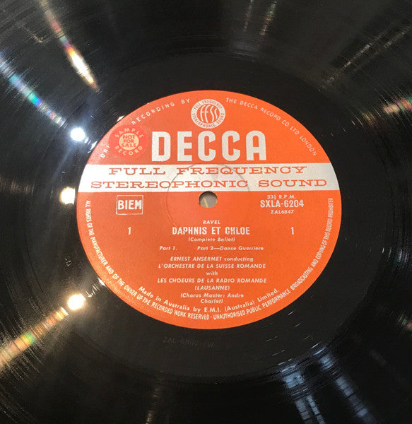 Ansermet*, Ravel*, L'Orchestre De La Suisse Romande With Les Choeurs De La Radio Romande (Lausanne)* : Daphnis & Chloë Complete Ballet (LP)