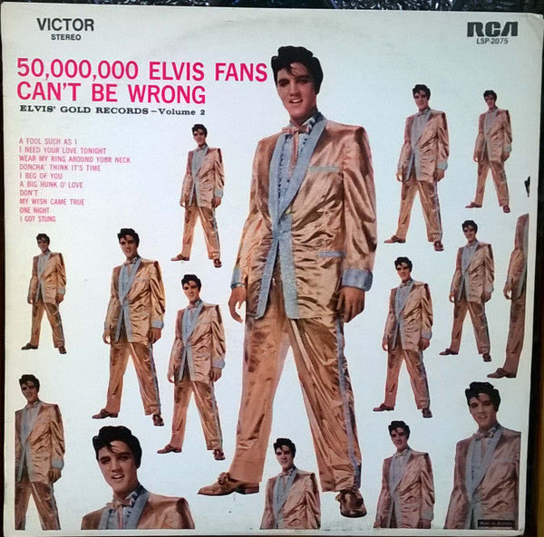 Elvis Presley : 50,000,000 Elvis Fans Can't Be Wrong (Elvis' Gold Records, Vol. 2) (LP, Comp)