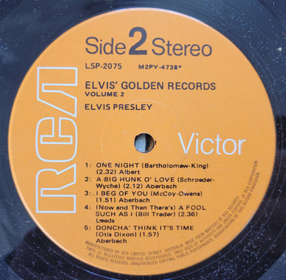 Elvis Presley : 50,000,000 Elvis Fans Can't Be Wrong (Elvis' Gold Records, Vol. 2) (LP, Comp)