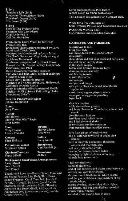 Johnny Hammond : Gambler's Life (LP, RE)