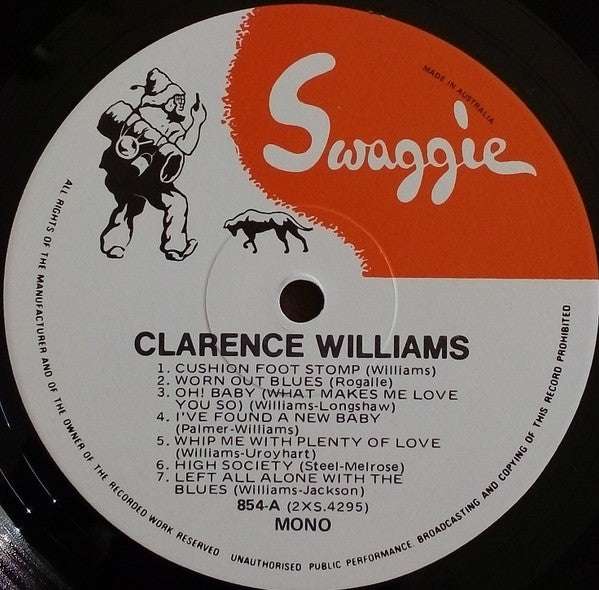 Clarence Williams : A Selection Of His Rare Recordings Volume Two 1924-1930 (LP, Comp, Mono)