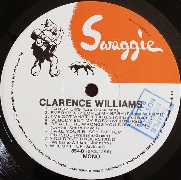 Clarence Williams : A Selection Of His Rare Recordings Volume Two 1924-1930 (LP, Comp, Mono)