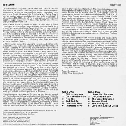 Bob Luman : Let's Think About Living (LP, Comp)