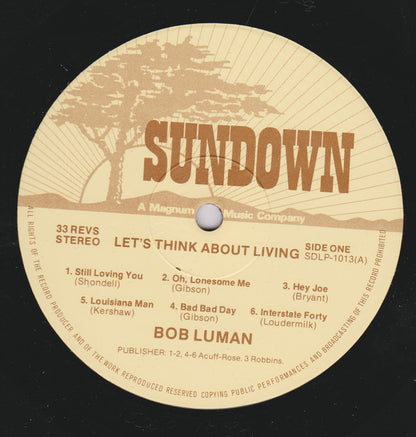 Bob Luman : Let's Think About Living (LP, Comp)