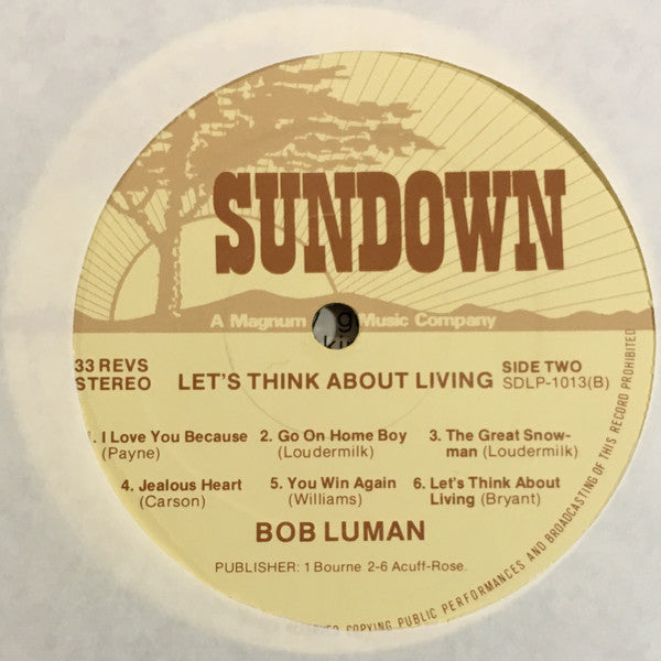 Bob Luman : Let's Think About Living (LP, Comp)