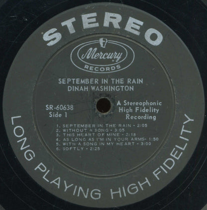Dinah Washington : September In The Rain (LP)