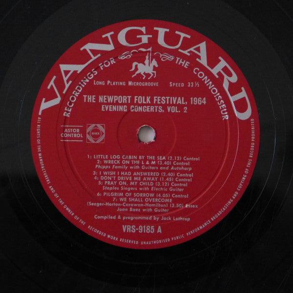 Various : Newport Folk Festival 1964 - Evening Concerts Vol. 2 (LP, Album, Mono)