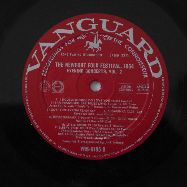 Various : Newport Folk Festival 1964 - Evening Concerts Vol. 2 (LP, Album, Mono)