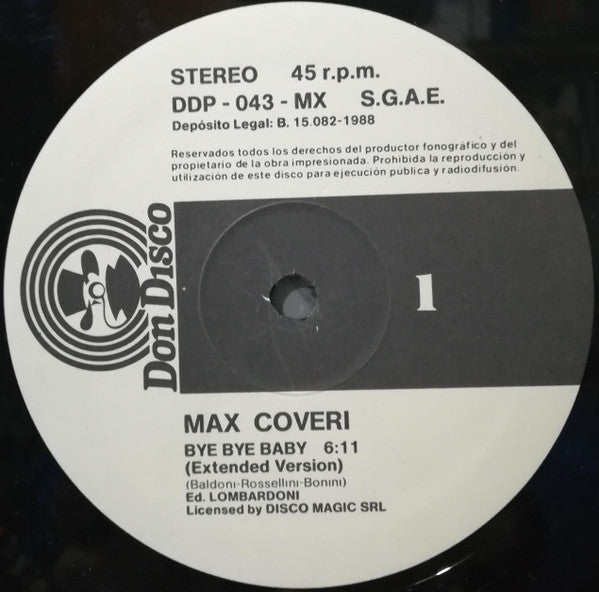 Max Coveri : Bye Bye Baby (12")