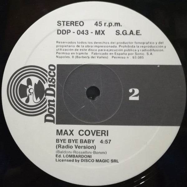 Max Coveri : Bye Bye Baby (12")