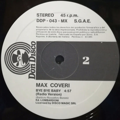 Max Coveri : Bye Bye Baby (12")