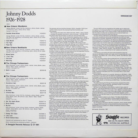Johnny Dodds : 1926-1928 (LP, Comp)