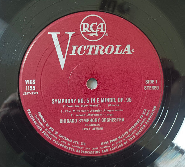 Dvořák* - Fritz Reiner ... Chicago Symphony* : New World Symphony (LP)