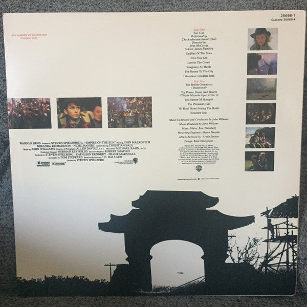 John Williams (4) : Empire Of The Sun (Original Motion Picture Soundtrack) (LP)