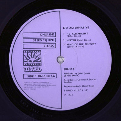 Jonesy (2) : No Alternative (LP, Album, Gat)