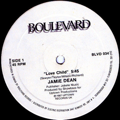 Jamie Dean : Love Child (12")