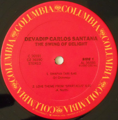 Carlos Santana : The Swing Of Delight (2xLP, Album, San)
