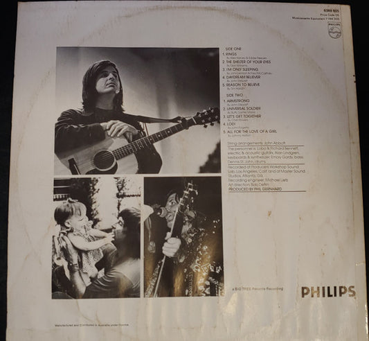 Lobo (3) : Just A Singer (LP, Album)