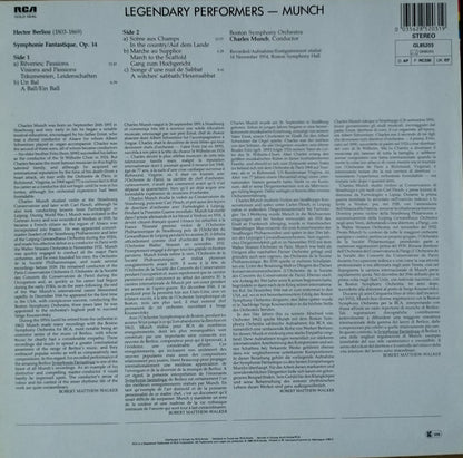 Hector Berlioz, Charles Munch, Boston Symphony Orchestra : Symphonie Fantastique (LP, Mono)